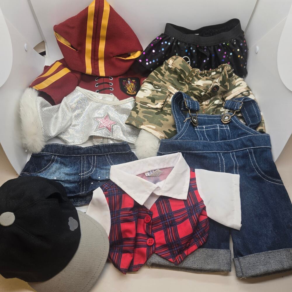 Build-A-Bear Workshop Clothing Lot 8 Pc Plush Bear Clothes BAB